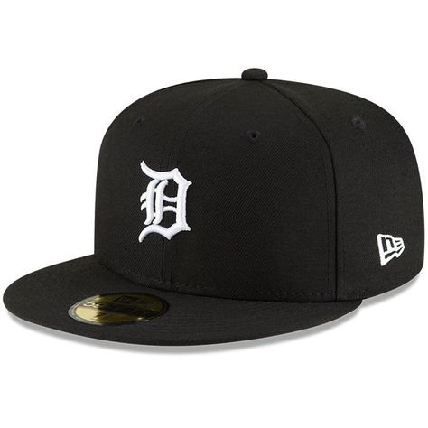 #ad Detroit Tigers New Era Logo 59FIFTY Fitted Hat - Black Detroit Tigers Logo, Mens Fasion, Hype Clothing, New Era Logo, Baseball Print, Tiger Logo, 59fifty Hats, Raised Embroidery, Mens Trends