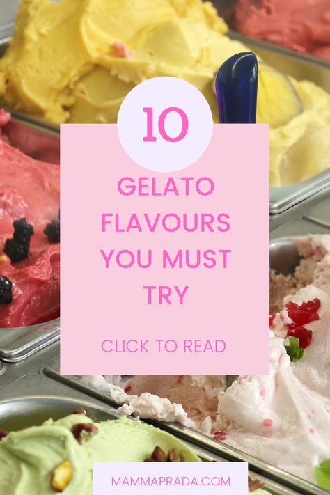 Gelato Flavors Ideas, Santorini Pool, Italian Gelato Recipe, Gelato Recipes, Truck Wedding, Cake Alternatives, Ice Cream Recipes Machine, Gelato Flavors, Italian Gelato