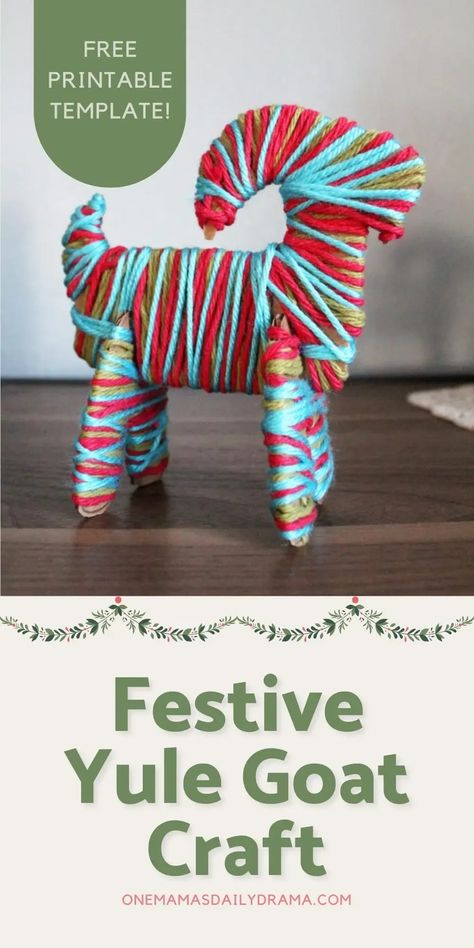 Yule Goat Craft, Yule Goat Art, Diy Yule Goat, Yule Goat Diy, Homemade Yule Decorations, Yule Crafts Diy, Yule Activities For Kids, Yule Crafts For Kids, Goat Crafts For Kids