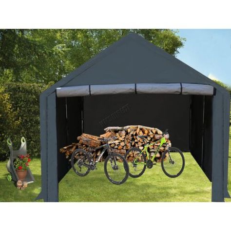 Find many great new & used options and get the best deals for 10X10FT Garden Waterproof Anti-UV Storage Tent Bike Shed Steel Frame Zipper Door at the best online prices at eBay! Free delivery for many products! Storing Garden Tools, Rain Tree, Affordable Storage, Tree Sap, Canopy Cover, Bike Shed, Garden Structures, Garden Shed, Steel Metal