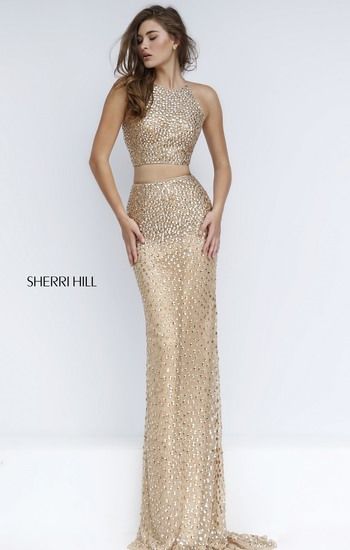 50087 Two Piece Gown, Sherri Hill Prom, Prom Dresses 2016, Looks Pinterest, Gold Prom Dresses, Sherri Hill Prom Dresses, Sherri Hill Dresses, Piece Prom Dress, Grad Dresses