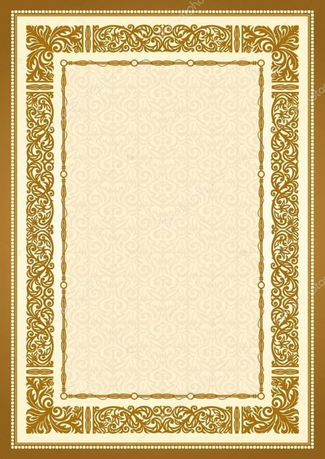 Ornate Books, Calligraphy Borders, Wedding Illustration Card, Islamic Design Pattern, Wedding Frame Gift, Muslim Wedding Cards, Ornamental Pattern, Vintage Template, Certificate Background