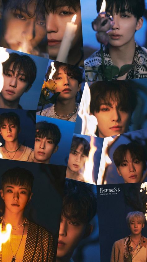 Seventeen Group Photo 2022, Face The Sun Seventeen, Seventeen 2022, Face The Sun, Sun Shadow, Facing The Sun, Seventeen Album, Pledis 17, Kpop Boys