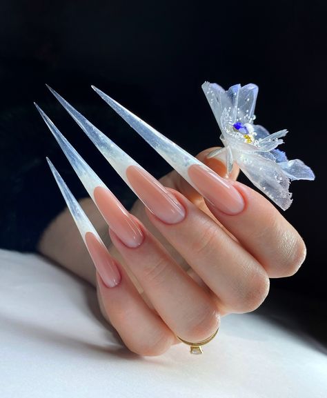 Competition Nails, Extremely Long Nails, Really Long Nails, Extreme Nails, Aqua Nails, Nail Aesthetic, Long Stiletto Nails, Sharp Nails, Stiletto Nail Art