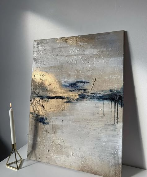 Plaster Wall Art Painted, Large Neutral Abstract Painting, Coastal Abstract Art, Abstract Art Ideas Acrylic, Paintings On Wall, Modern Abstract Painting Diy, Fall Canvas Painting, Black Canvas Paintings, Canvas Art Ideas