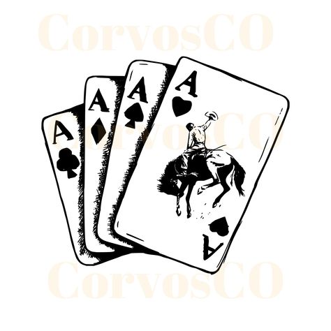 Tattoo Western, American Heartbreak, Playing Card Tattoos, Cowboy Tattoos, American Traditional Tattoo Ideas, Traditional Tattoo Ideas, Card Tattoo Designs, Simple Tattoos For Guys, Western Tattoos