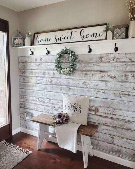 Farmhouse Living Room Decor Ideas, Rustic Farmhouse Living Room, Rustic Country Home, Farmhouse Decor Living Room, Farmhouse Furniture, Salon Design, Decor Minimalist, Farmhouse Wall Decor, Farmhouse Living