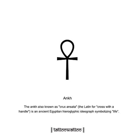 Ankh (Egyptian Symbol)   #ankhsymbol #tattooer #tattoo #tattooshop #tattoos #tattoowattoo #tattoodesign # #symbol #history #cruxansata #egyptian #lifesymbol #egyptiansymbol Hieroglyphics Tattoo, Tattoo Lace, Ankh Tattoo, Starověký Egypt, Life Meaning, Ankh Symbol, Key Of Life, Egypt Tattoo, Muster Tattoos