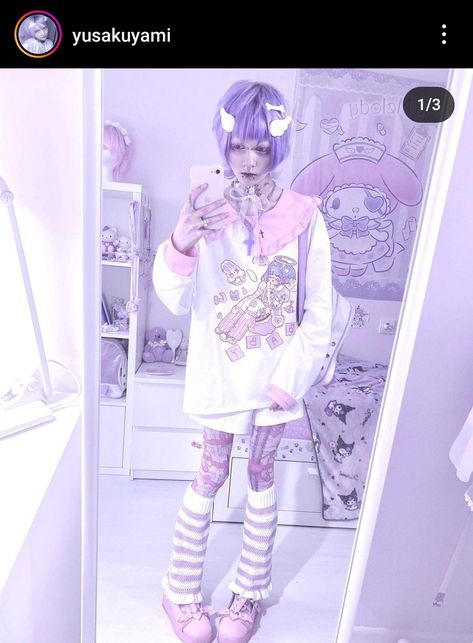 Menhera Kei Aesthetic, Menhera Fashion Outfit, Menhera Clothing, Sleepy Moodboard, Menhara Fashion, Yami Kawaii Outfit Ideas, Yamikawaii Fashion, Goth Pastel Outfits, Yamikawaii Outfit