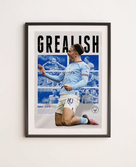 Jack Grealish Manchester City, Printable A3 Sport Wall Art, Gift For Boy, Soccer Football Poster A3, Euro 2024 Manchester City Art, Giroud France, Courtois Real Madrid, Soccer Artwork, Theo Hernandez, Messi Poster, Soccer Wall Art, Bernardo Silva, Thibaut Courtois