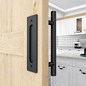 Barn Door Handles Hardware, Door Handles Black, Barn Door Floor Guide, Bypass Barn Door Hardware, Bypass Barn Door, Barn Door Closet, Barn Door Handles, Sliding Door Handles, Door Handle Sets