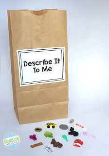 6 Ways to use Paper Bags in Speech and Language Therapy | My Speech Universe Labeling Objects Speech Therapy, Creative Language Activities, Language Disorder Activities, Prek Language Activities, Language Building Activities, Wh Speech Therapy Activities, Snf Speech Therapy, Fun Language Activities, Expressive Language Activities Preschool