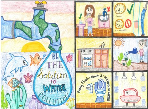 Water Awareness Poster Contest ... Watershed Poster Ideas, One Water Poster Ideas, Water Awareness Poster, Conserve Water Poster, School Project Poster, Water Pollution Poster, Water Conservation Poster, Conservation Poster, Poster Drawing Ideas