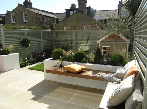 Child Friendly Garden, Outdoor Seating Area, Back Garden Design, London Garden, Family Garden, Contemporary Garden, Paint Colour, Fence Ideas, Garden Seating