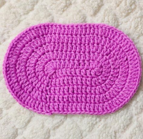 Crochet An Oval Shape, Crochet Oval Pattern, Crochet An Oval, Crochet Bag Base, Crochet Oval, Crochet Rug Patterns Free, Oval Bag, Crochet Dreams, Crochet Placemat Patterns