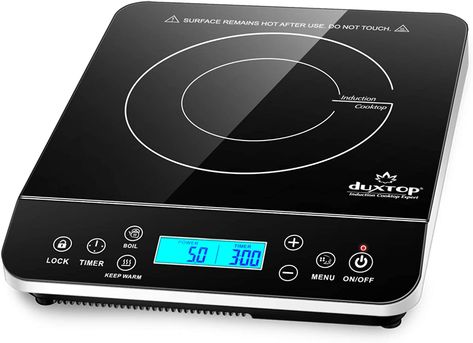 AmazonSmile: Duxtop Portable Induction Cooktop, Countertop Burner Induction Hot Plate with LCD Sensor Touch 1800 Watts, Silver 9600LS/BT-200DZ: Kitchen & Dining Christmas Ideas For Dad, Induction Cookware, Induction Cooking, Induction Stove, Induction Hob, Hot Plates, Digital Timer, Wet Dry Vacuum, Electric Stove