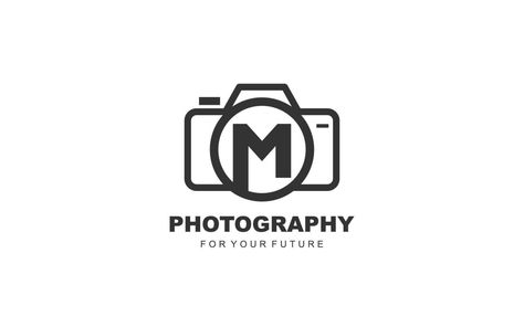 M logo photography for branding company. camera template vector illustration for your brand. Photo Studio Logo, Camera Template, Logo Design Infinity, Infinity Photography, Branding Company, N Logo, Photographer Logo, Camera Logo, Logo Photography