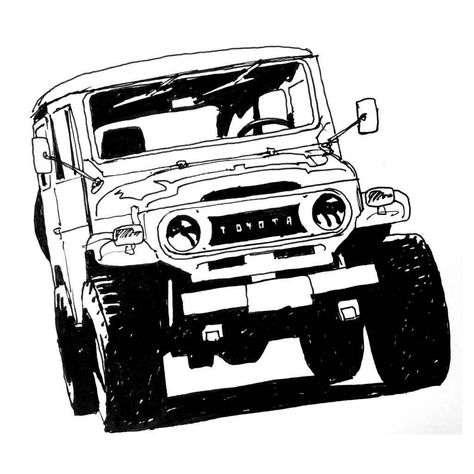 Fj40 Landcruiser, Toyota Cruiser, Toyota Lc, Toyota Fj40, Cool Car Drawings, Car Artwork, Custom Hot Wheels, Car Illustration, Toyota Fj Cruiser