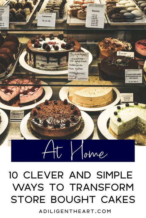 10 Clever and Simple Ways to Transform Store Bought Cakes #athome #AtHome #food Re Decorate Store Bought Cake, Cake Pops Using Store Bought Cake, How To Make A Store Bought Cake Better, Remake Store Bought Cake, Store Bought Cupcakes Makeover, Cake Makeover Store Bought, How To Decorate Store Bought Cake, How To Make A Store Bought Cake Look Fancy, Store Bought Cake Decorating Hacks