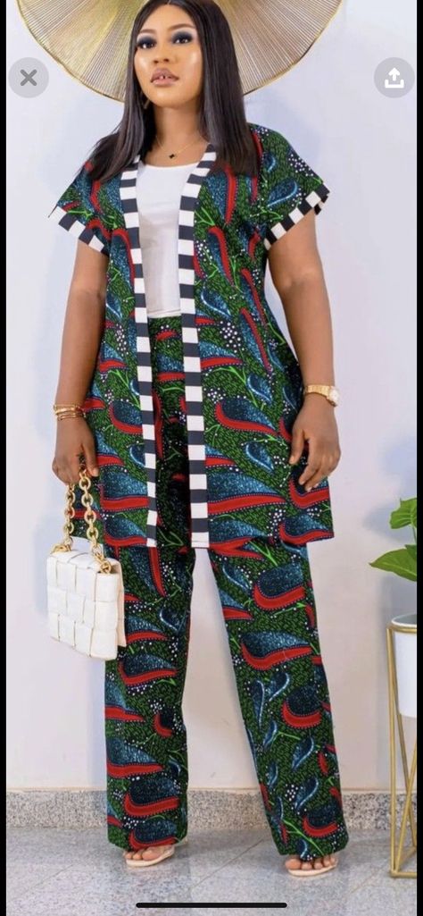 African Two Piece Outfit Pants, African Trousers For Women, 2piece Outfits Pants Ankara, African Trousers And Top For Women, Ankara 2piece Outfits, Casual African Outfits For Women, Top And Trousers Outfit Ankara, Ankara Two Piece Outfit Pants, Akara Traditional Dresses