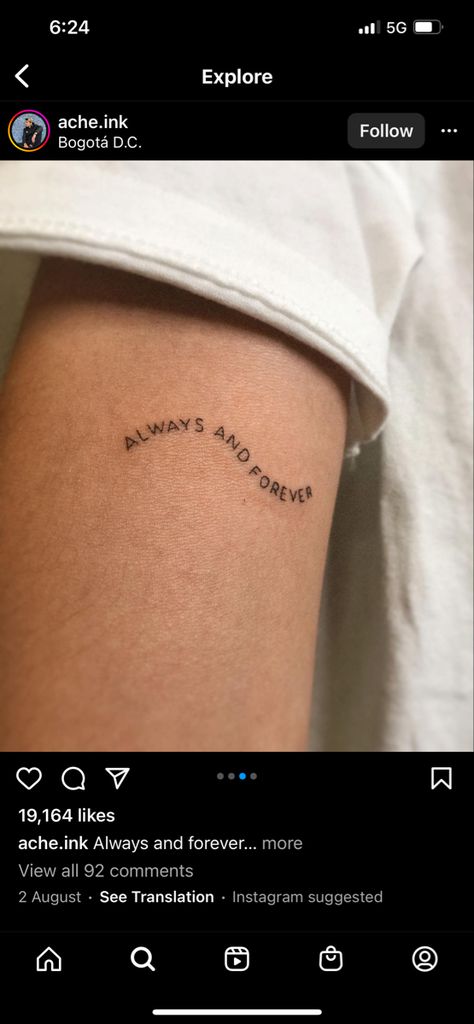 Whatever Whenever Tattoo, Tattoo Ideas Always And Forever, Always And Forever Matching Tattoos, Lost Family Member Tattoo, Always Forever Tattoo, Forever And Always Tattoos, Always And Forever Tattoo, Always Tattoo, Small Tattoo Placement