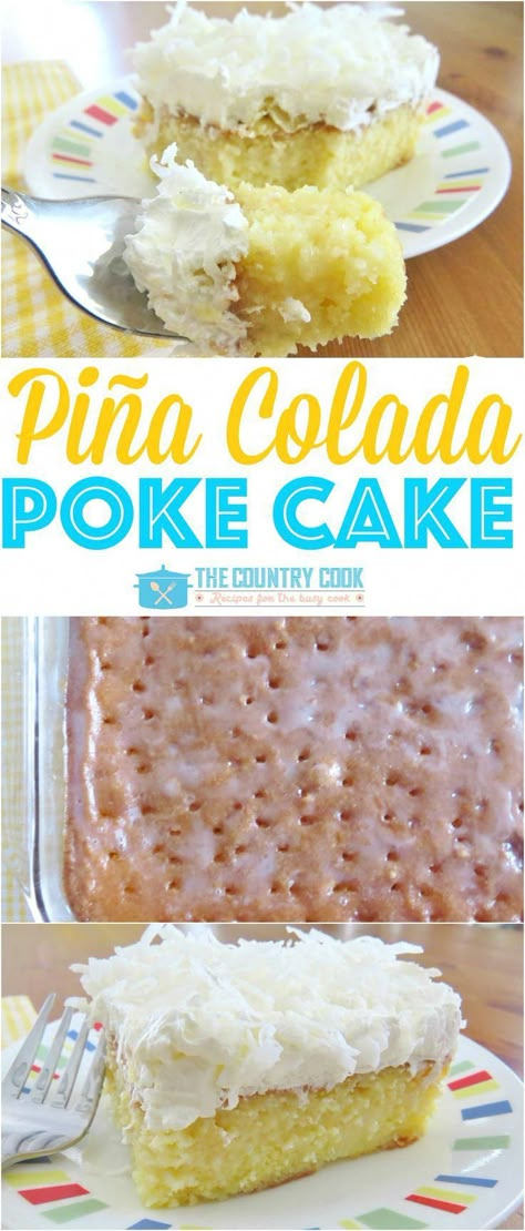 Pina Colada Poke Cake Recipe, Poke Recipes, Pina Colada Cake Recipe, Pina Colada Poke Cake, Poke Recipe, Pina Colada Cake, Poke Cake Recipe, Drinks Recipe, Diy Easy Recipes