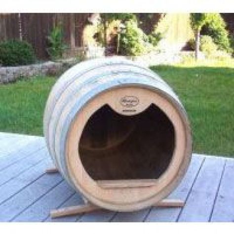 Barrel Dog House, Barrel Dog Bed, Build A Dog House, Puppy Room, Wine Barrel Furniture, Diy Dog Bed, Barrel Furniture, Dog Barking, Wine Barrel