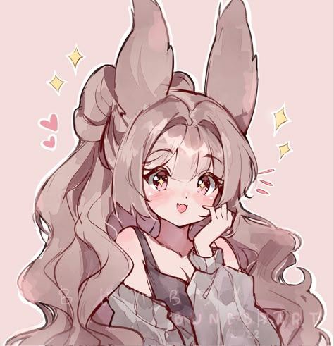 Bunny Oc, Dessin Adorable, Bunny Ears, Cute Little Drawings, Bunny Girl, Cute Art Styles, Kawaii Drawings, Kawaii Art, Cute Anime Pics