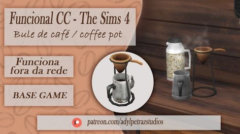 Functional Coffee Pot - Download | Adyl Sims | Patreon Sims Patreon, Sims 4 Patreon, Sims Mods, Sims 4 Cc, The Sims 4, Sims Cc, Coffee Pot, The Sims, Sims 4