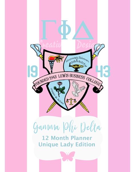 Sorority Diy, Phi Gamma Delta, Delta Sorority, Custom Planner, Gamma Phi, Sorority Gifts, Diy Planner, Sorority, Pink