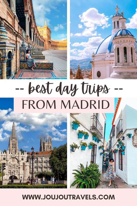 From Seville to Toledo, read on for the 10 best day trips from Madrid, Spain and why they are worth visiting. Easy day trips from madrid. best places to visit near madrid. Day Trip From Madrid, Madrid Day Trips, Madrid Places To Visit, Day Trips From Madrid Spain, Day Trips From Madrid, Great Mosque Of Córdoba, Madrid Spain Travel, Visit Madrid, Madrid Travel