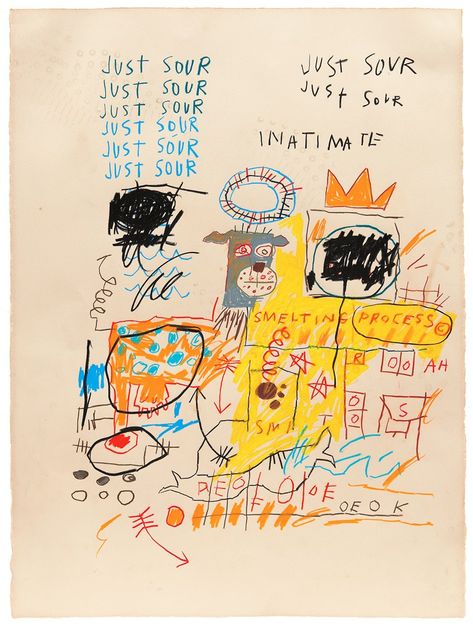 Drawings from their unparalleled Basquiat collection are on view in New York next month. Ingrid Sischy reports. Jm Basquiat, Rolling Stones Logo, Basquiat Art, Screen Print Poster, Blond Amsterdam, Tame Impala, Jean Michel Basquiat, 수채화 그림, Art Brut