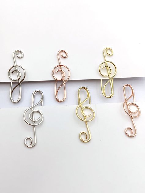 Multicolor  Collar  Iron Alloy  Paper Clips Embellished   Office Binding Supplies Music Note Design, Zine Ideas, Nota Musical, Binding Supplies, Music Clips, Notes Design, Musical Note, Music Note, Paper Clips