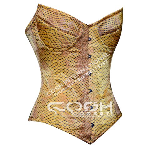 Snake Corset, Outfit Corset, Yellow Snake, Corset Outfit, Lace Tights, Satin Corset, Overbust Corset, Club Wear, Polyester Satin