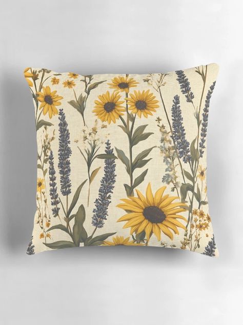 "Golden Wildflower" Pillow for Sale by DreamyLemons | Redbubble Wildflower Pillow, Meadow With Flowers, Wildflower Design, Simple Beauty, Sun Kissed, A Pillow, Pillow Sale, Feel Like, Wild Flowers