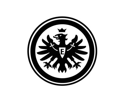 eintracht Frankfurt Verein Logo Symbol schwarz Fußball Bundesliga Deutschland abstrakt Design Vektor Illustration Logo Symbol, New Board, Collage, Pins, Quick Saves, Design, Logos, Frankfurt