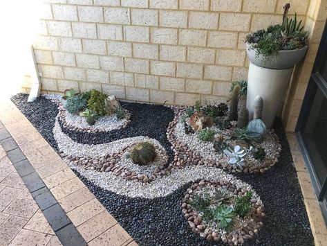 Corner Landscaping, Zen Rock Garden, Side Yard Landscaping, Zen Garden Design, Beautiful Home Gardens, Small Front Yard Landscaping, Succulent Garden Design, Rock Garden Design, Backyard Garden Landscape