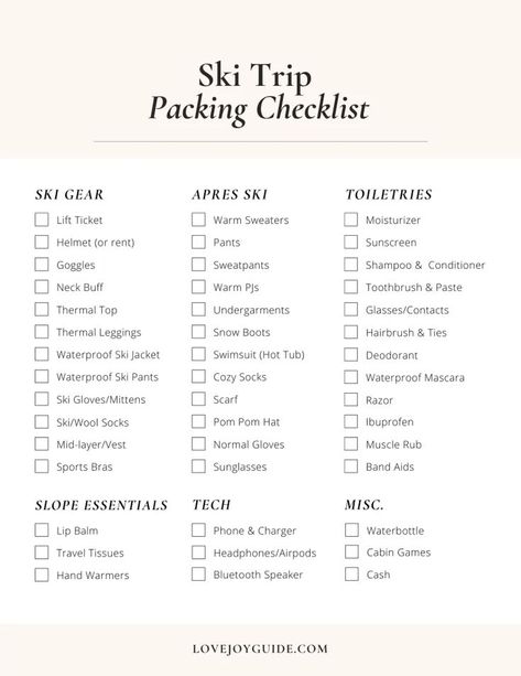 School Ski Trip Packing List, Packing List For Ski Trip, Ski Trip Packing List Women, Ski Packing List, Ski Packing, Ski Trip Essentials, Colorado Ski Trip, Ski Trip Packing List, Ski Trip Packing