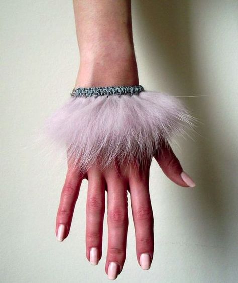 Fur Bracelet, Cuffs Diy, Fur Keychain, Leather Jewels, Feather Bracelet, Fur Accessories, Feather Pendant, Handbag Charms, Bracelet Cuff