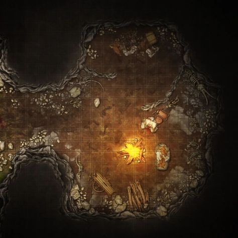 In a dark cave nestled deep in the hills, a hungry giant makes its lair. Full version in 4k out on Patreon! . . . . #dnd #dnd5e #battlemap #dndmaps #dungeonmaster Cave Battlemap, Dark Cave, Dnd Maps, Dungeon Master, The Hills, Map, Quick Saves