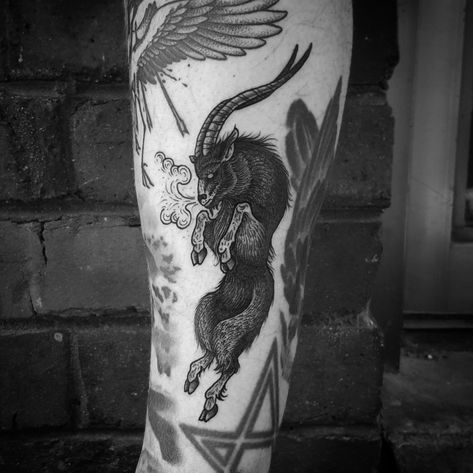 Goat Tattoo, Ram Tattoo, Black Phillip, Occult Tattoo, Witch Tattoo, Arm Band Tattoo, Tattoos Art, Gothic Tattoo, Band Tattoo