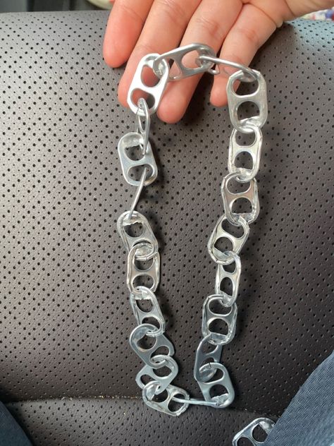 :] Soda Tab Necklace, Tab Necklace, Soda Tab Crafts, Can Tab Crafts, Soda Can Tabs, Pop Tab Crafts, Soda Tab, Soda Can Crafts, Punk Style Outfits