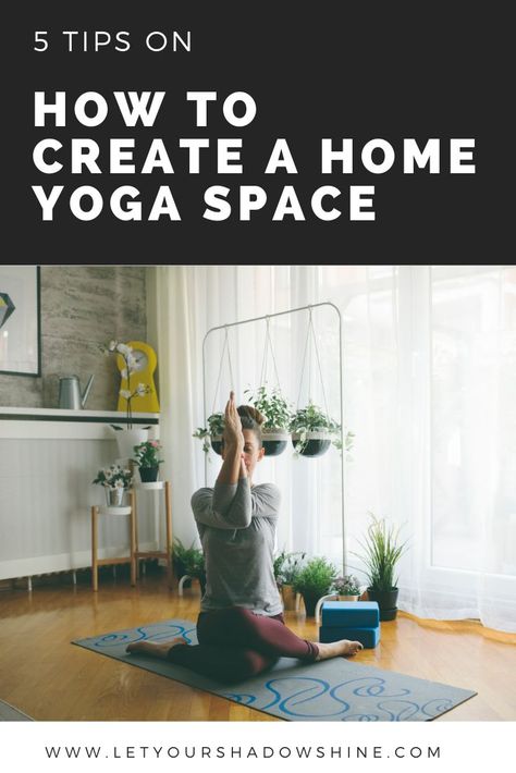 girl sitting on yoga mat at home with eagle arms Small Yoga Space At Home, Yoga Office Space, Creating A Yoga Space At Home, Small Yoga Space, Yoga Space Design, Yoga Studio At Home, Home Yoga Space, Yoga Home Studio, Yoga Spaces At Home