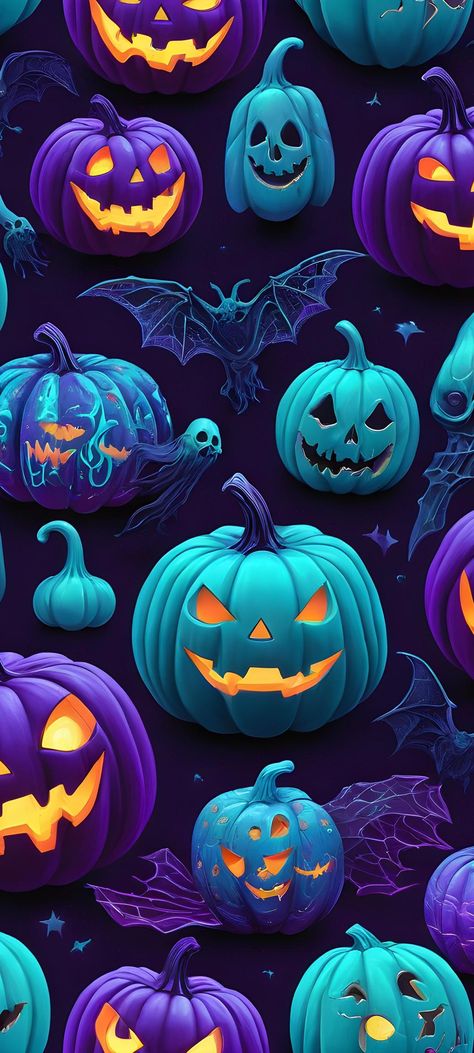 Halloween Pumpkin Painting Ideas, Halloween Pumpkin Painting, Painted Pumpkin Ideas, Spooky Halloween Pictures, Helloween Wallpaper, Happy Halloween Pictures, Traditional Halloween, Halloween Wallpaper Iphone Backgrounds, Halloween Wallpaper Backgrounds