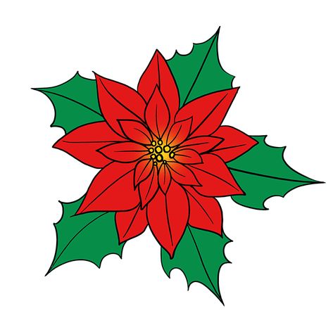 How to Draw a Poinsettia - Really Easy Drawing Tutorial Draw A Poinsettia, Nightmare Before Christmas Drawings, Easy Drawing Tutorial, Christmas Arts And Crafts, Christmas Doodles, Christmas Rock, Poinsettia Flower, Christmas Poinsettia, Plant Painting