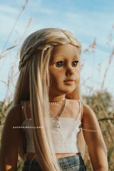 American Doll Hairstyles, American Girl Doll Aesthetic, Ag Doll Hairstyles, All American Girl Dolls, American Girl Hairstyles, Ag Photography, Doll Hairstyles, Our Generation Doll, American Girl Doll Hairstyles