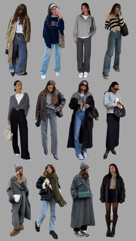 Winter Inspo Outfits, Capsule Wardrobe Women, Cold Fashion, Simple Casual Outfits, Casual Outfit Ideas, Cozy Fall Outfits, Stylish Winter Outfits, Uni Outfits, Easy Winter Outfit