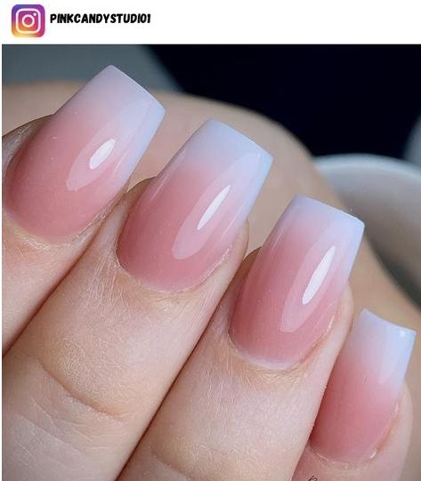 Pink And White Polygel Nails, 3 Color Ombre Nails, Dip Pink And White Nails, Pink Ombre Dip Nails Short, Acrylic Nail Designs Ombre Square, Pink Ambra Acrylic Nails, Pink And White Manicure, Pink And White Gel Nails Short, Dark Pink And White Ombre Nails