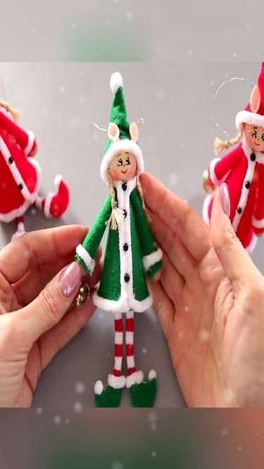 Diy Christmas Elf Doll, Diy Christmas Elves, House Design Luxury, Design Luxury House, Cheap Christmas Crafts, Elves Christmas, Dolls Handmade Diy, Elf Christmas Decorations, Mini Christmas Ornaments