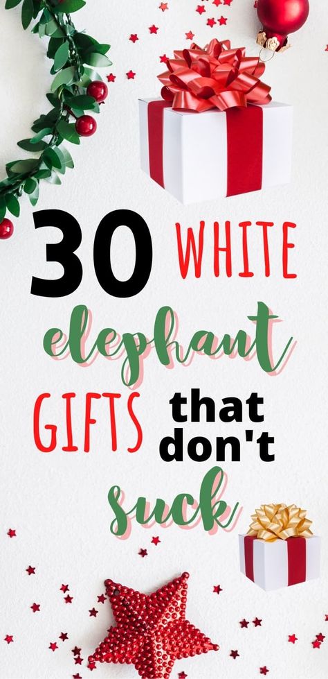 White Elephant or Secret Santa gift ideas Cousin Gift Exchange Ideas, Gifts For Cousins Christmas, White Elephant Gift Exchange Ideas Funny, Cousin Gift Ideas, Elephant Gift Exchange Ideas, Elephant Gifts Christmas, Gifting Aesthetic, White Elephant Ideas, Gift Idea Aesthetic